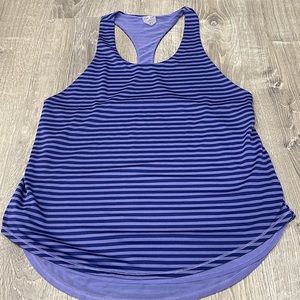 New Calia Purple Striped Tank Top Small B43